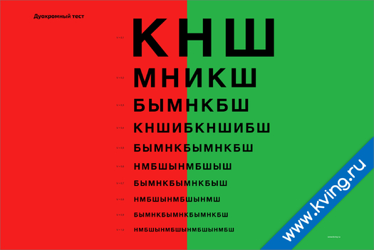 Плакат дуохромный тест