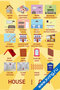 плакат по английскому языку с переводом, посвящённый теме дом, с изображениями и подписями комнат и элементов дома